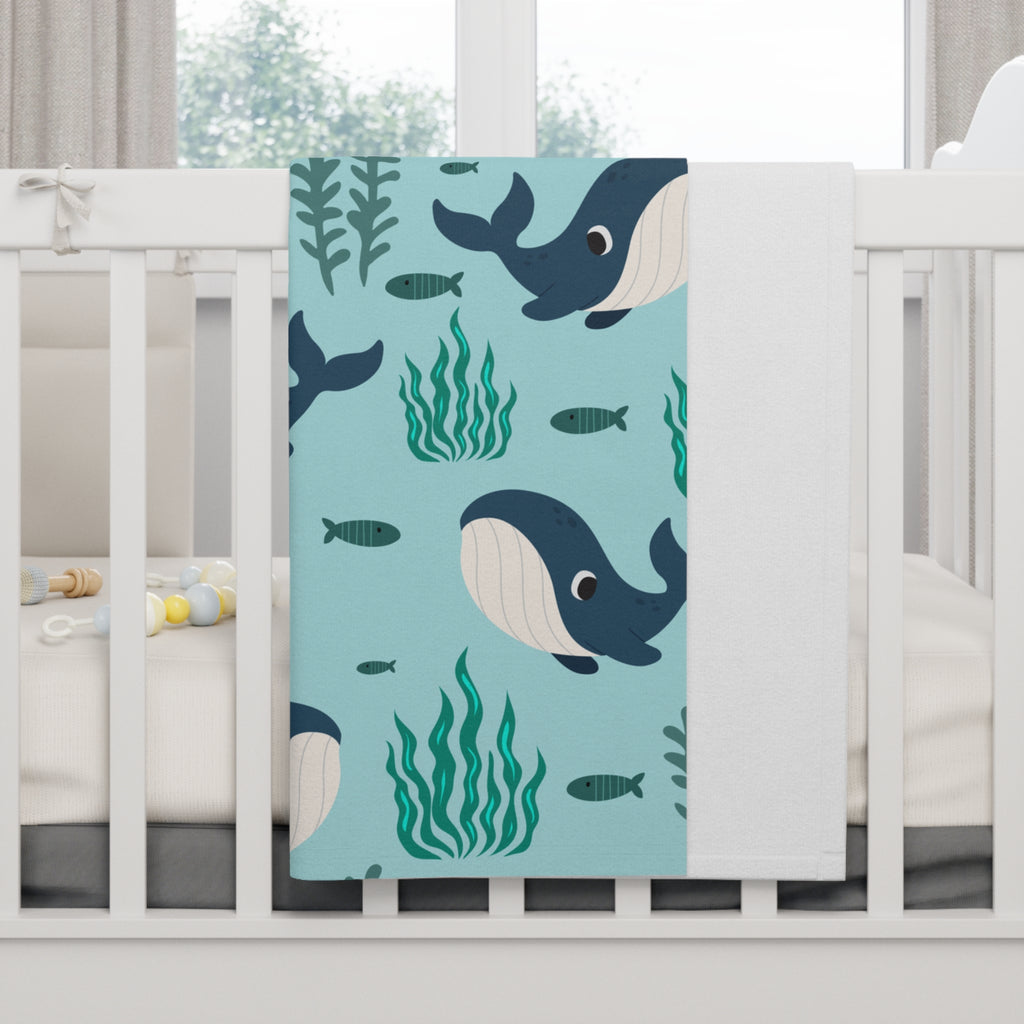 Whale Fleece Baby Blanket