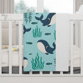 Whale Fleece Baby Blanket