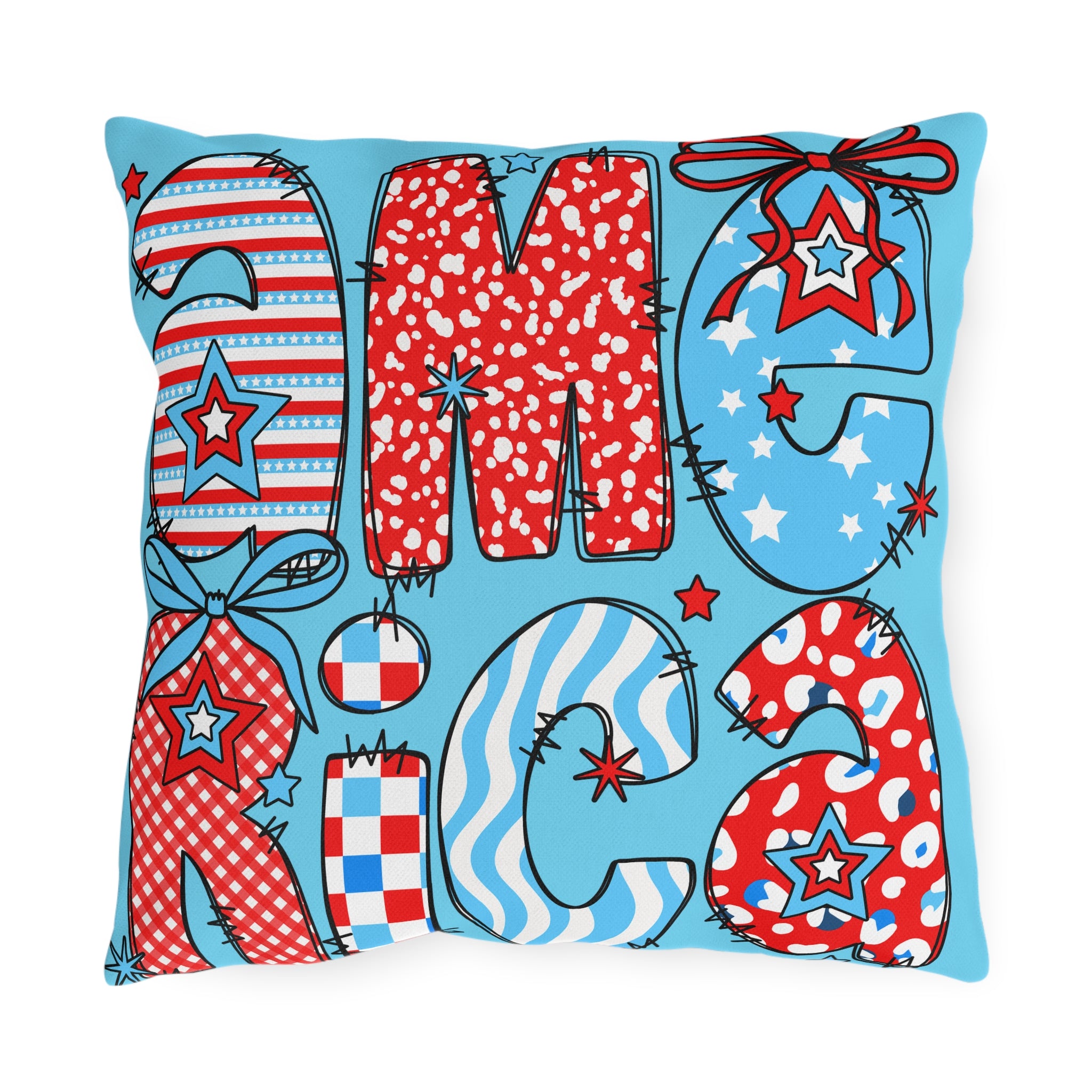 America Outdoor Pillow