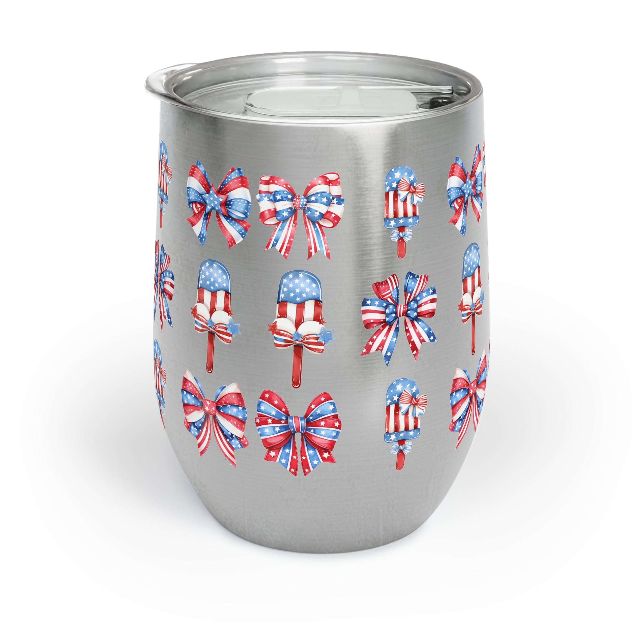 4th of July Wine Tumbler