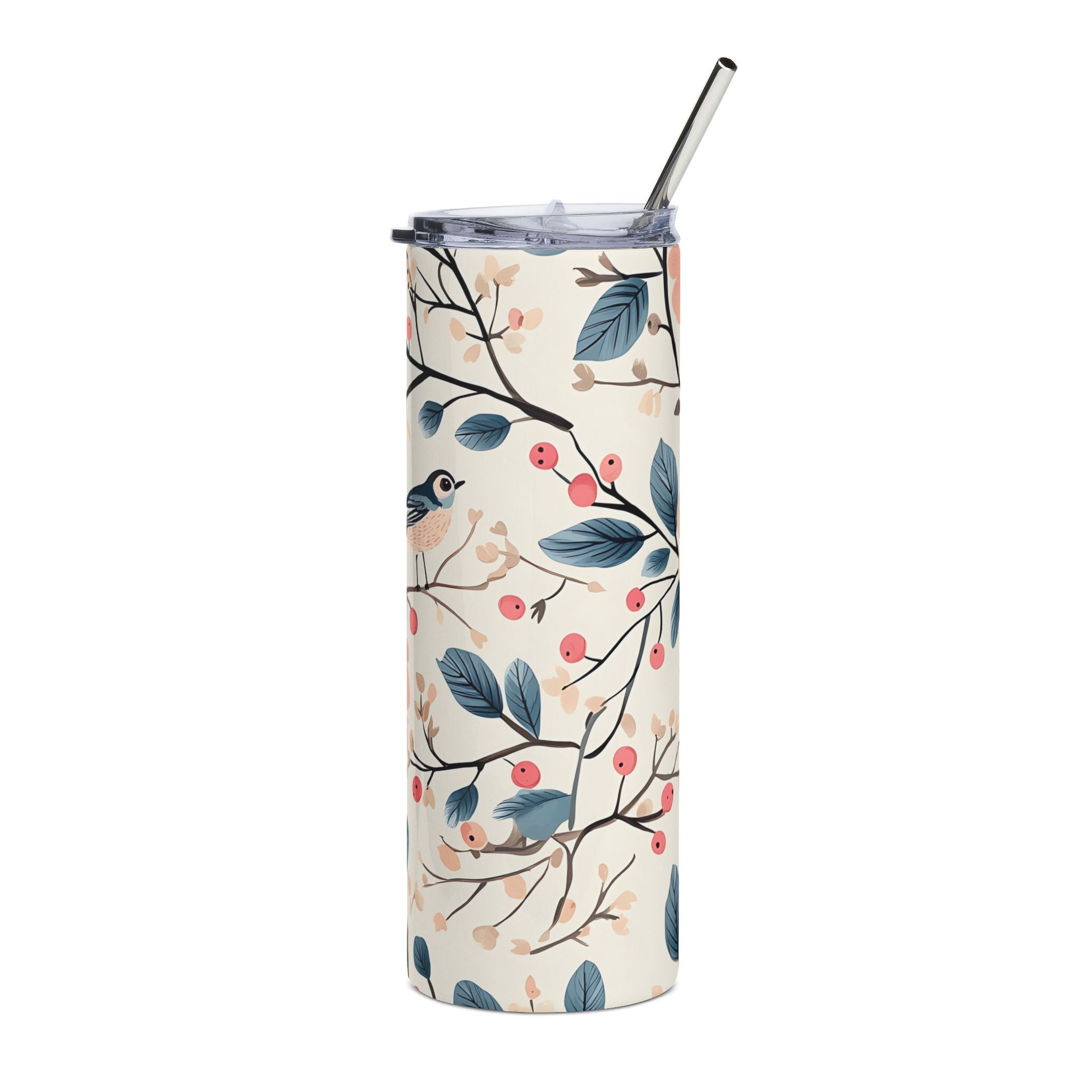 Flower w/ Bird 20oz Stainless Tumbler