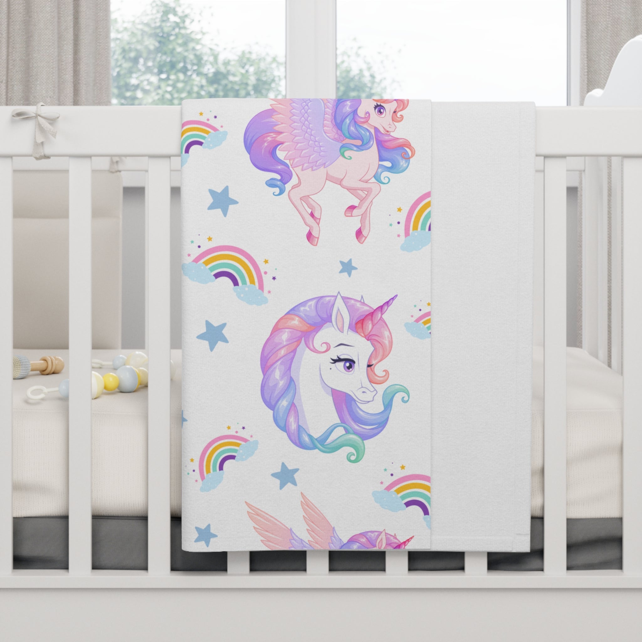 Unicorn Fleece Baby Blanket