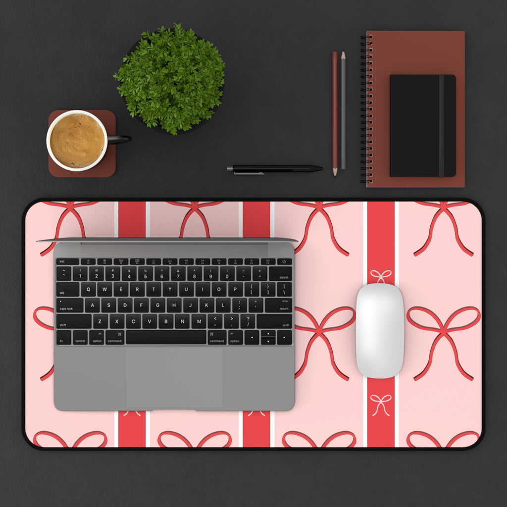 Pink Bow Desk Mat
