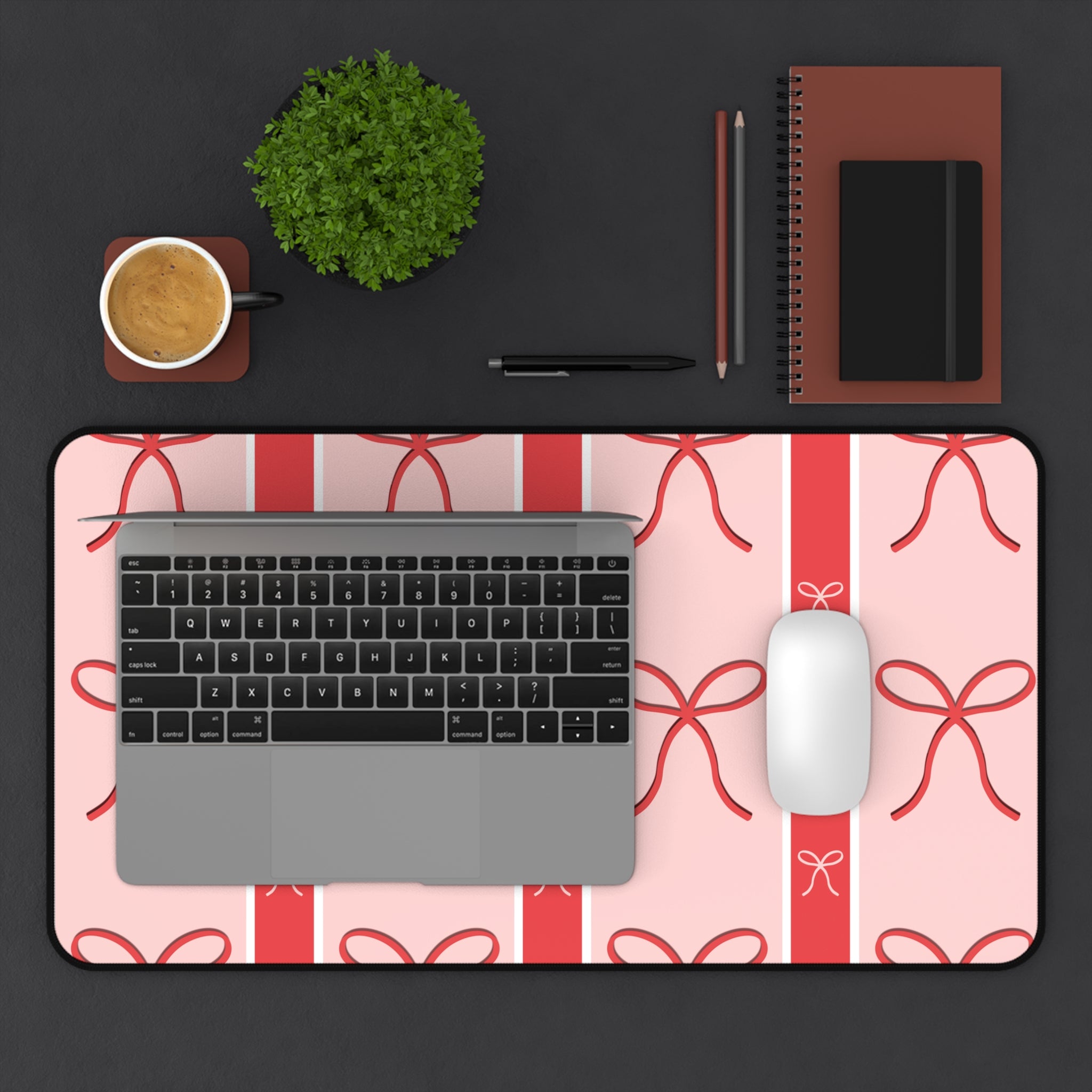 Pink Bow Desk Mat