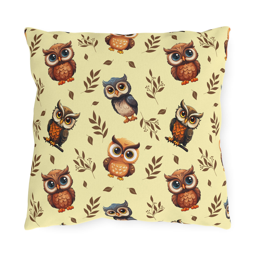 Owl Pattern Outdoor Pillow