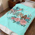 Mama Floral Plush Blanket