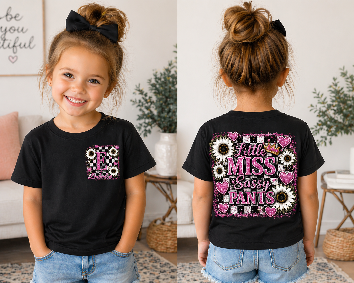 Customized Graphic T-shirt "Little Miss Sassy Pants"
