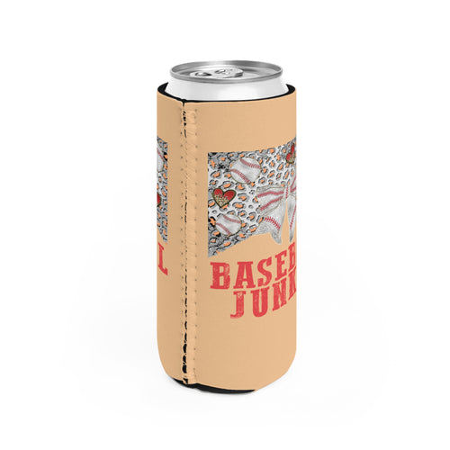 Baseball Junkie Slim Can Coozie