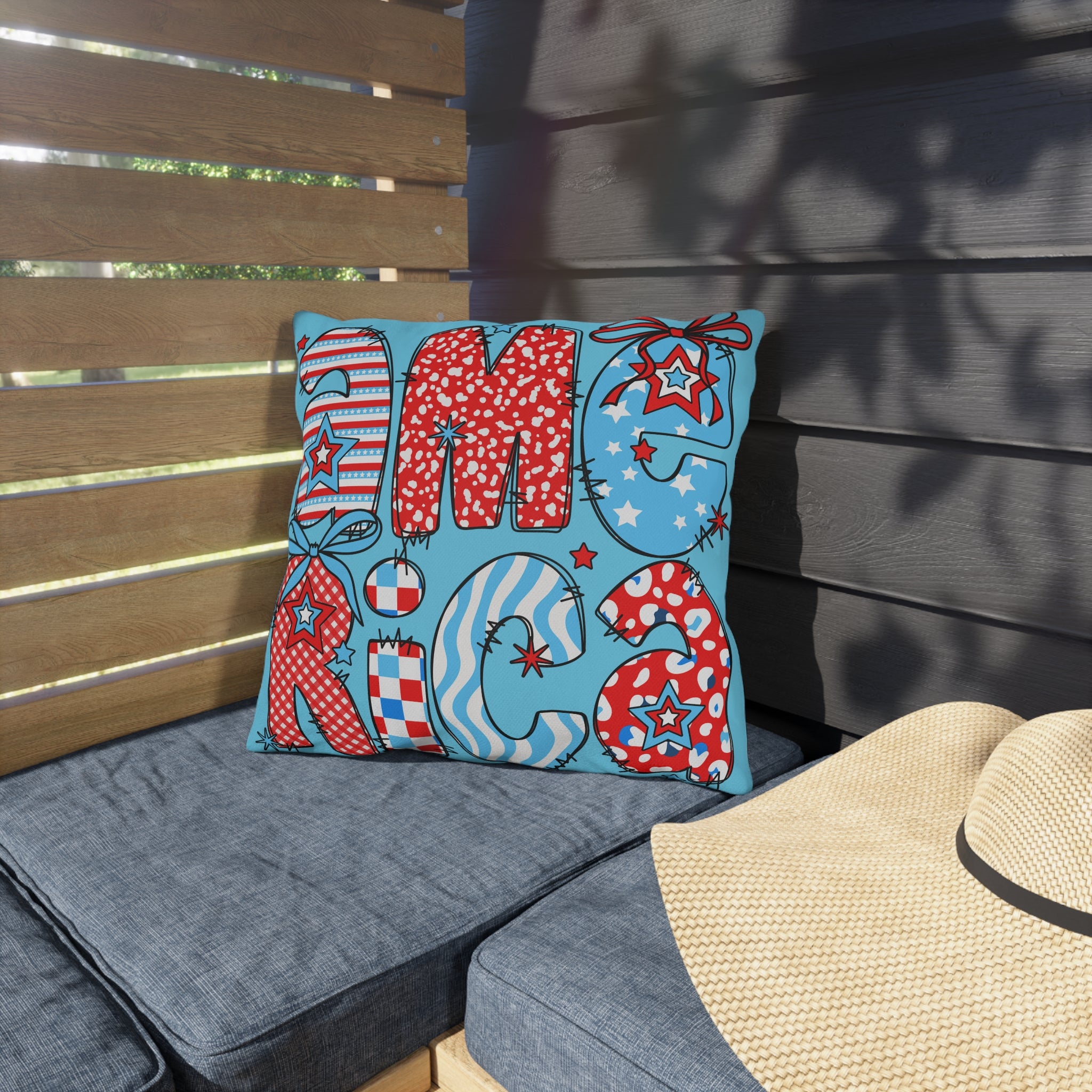 America Outdoor Pillow