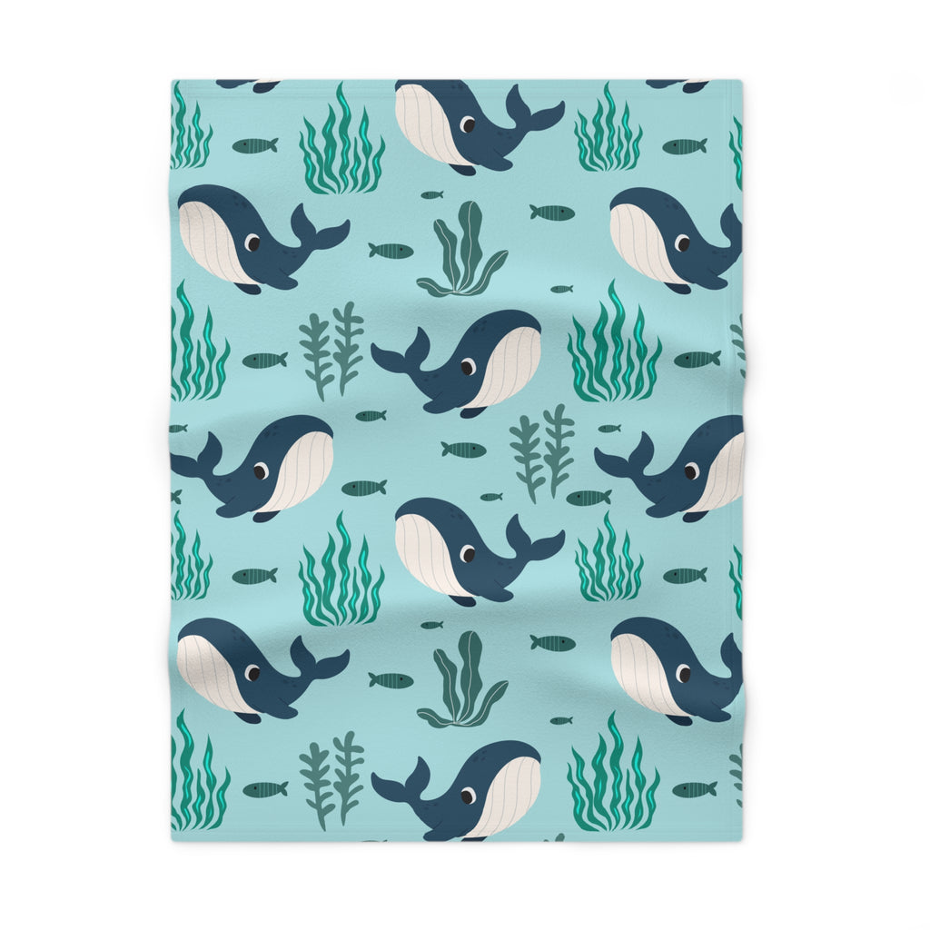 Whale Fleece Baby Blanket