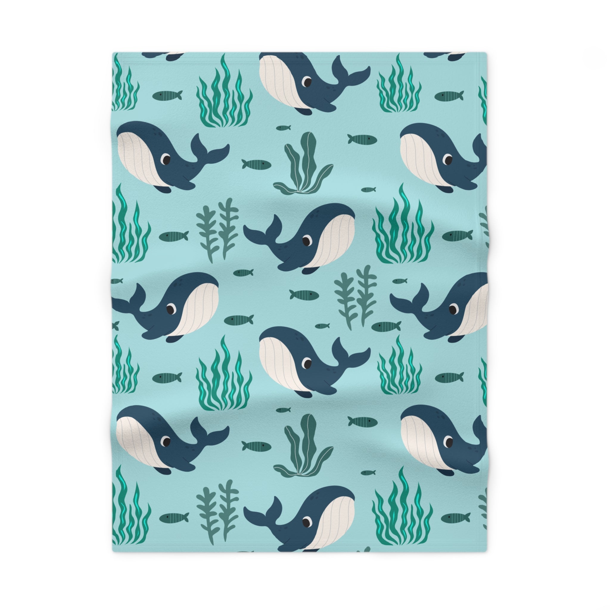 Whale Fleece Baby Blanket
