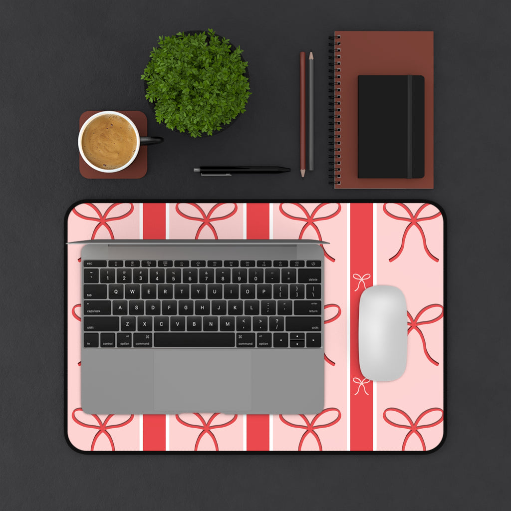 Pink Bow Desk Mat