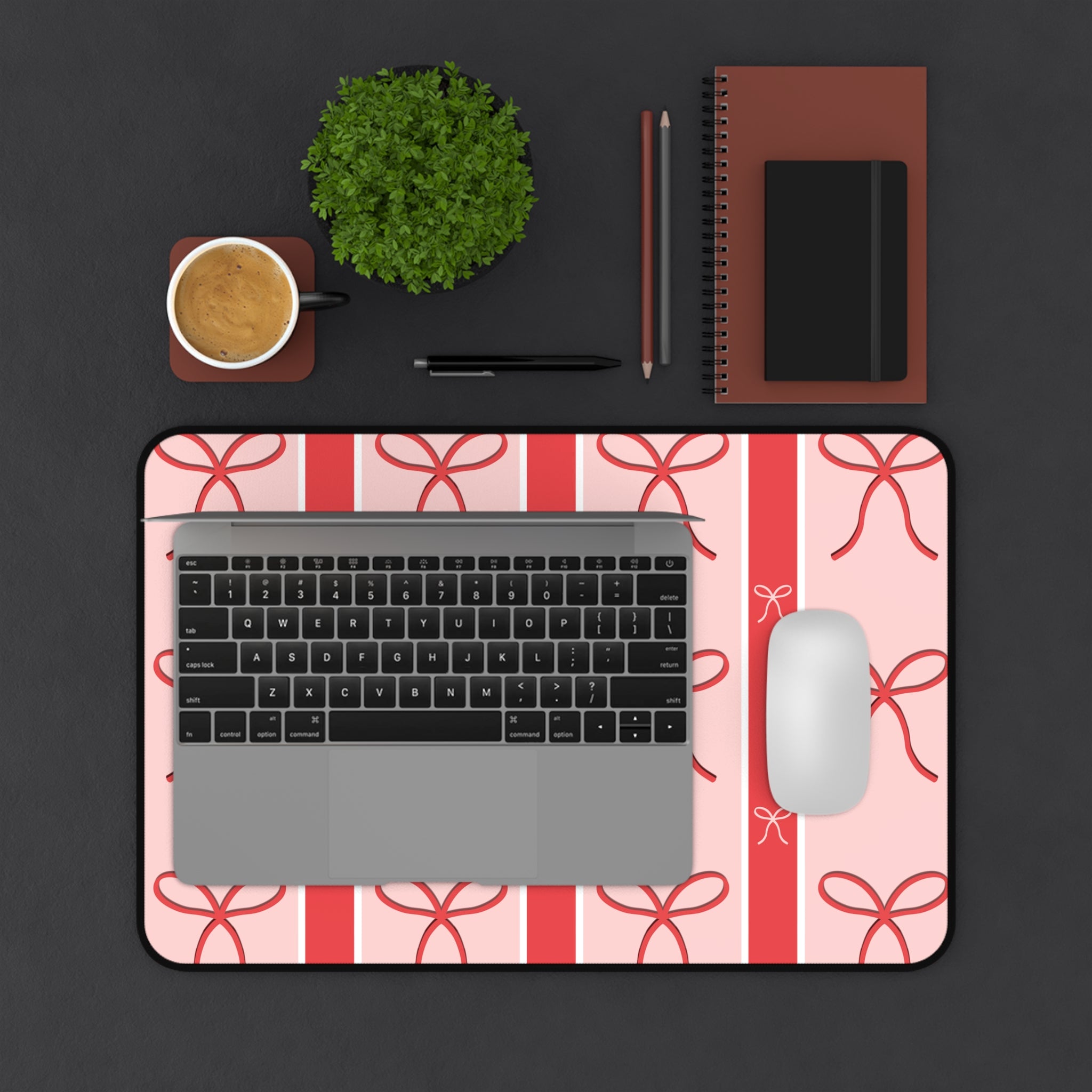 Pink Bow Desk Mat