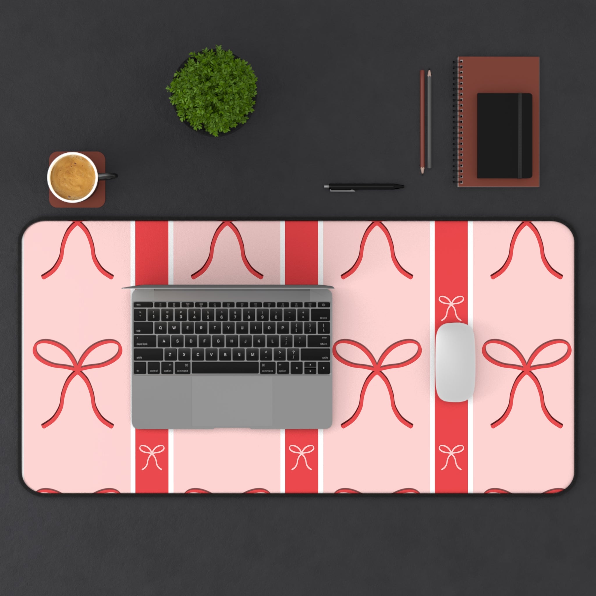 Pink Bow Desk Mat