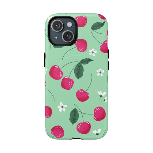 Cherry Pattern Tough Magnetic Phone Case