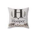 'H' Hooper Monogram Decorative Throw Pillow