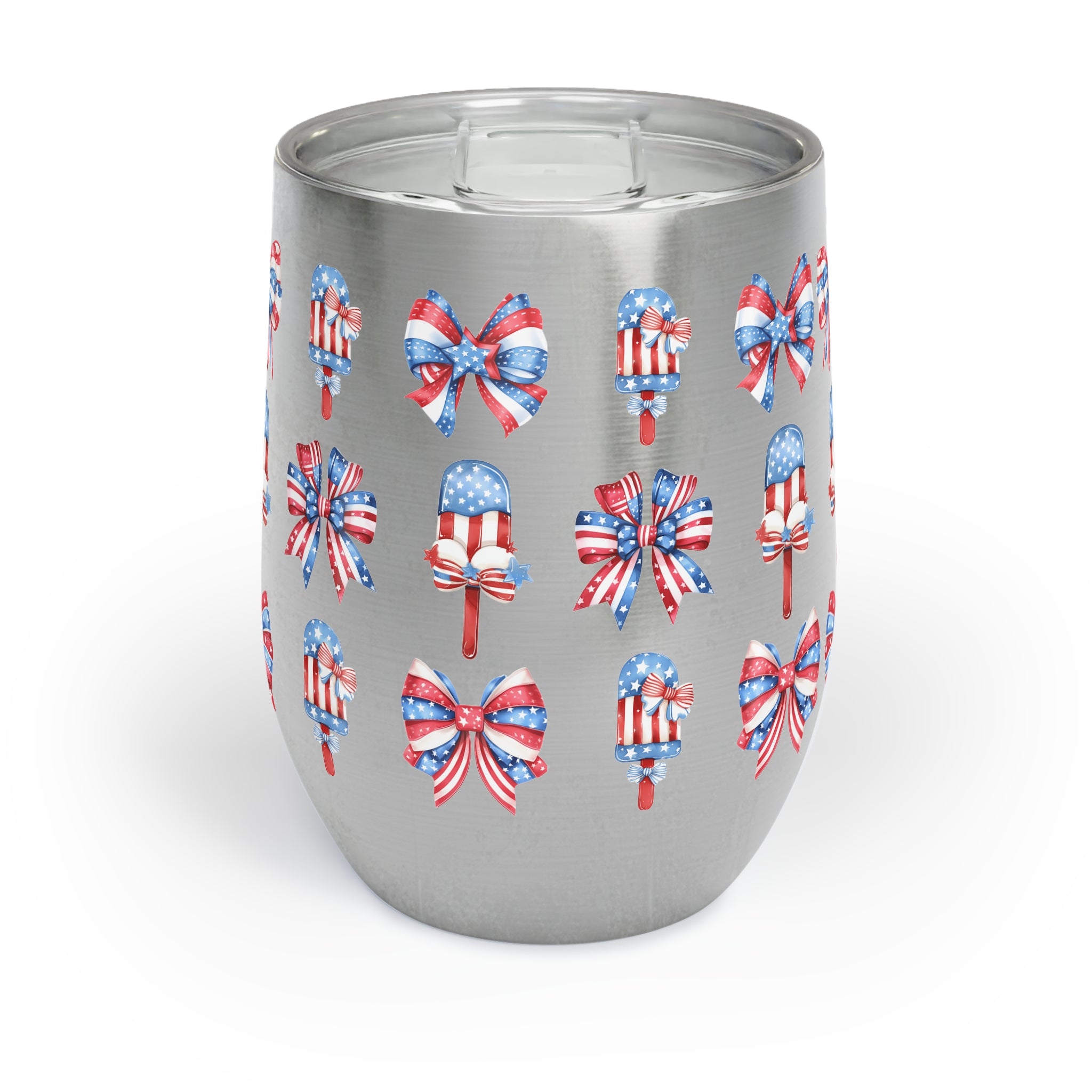 4th of July Wine Tumbler